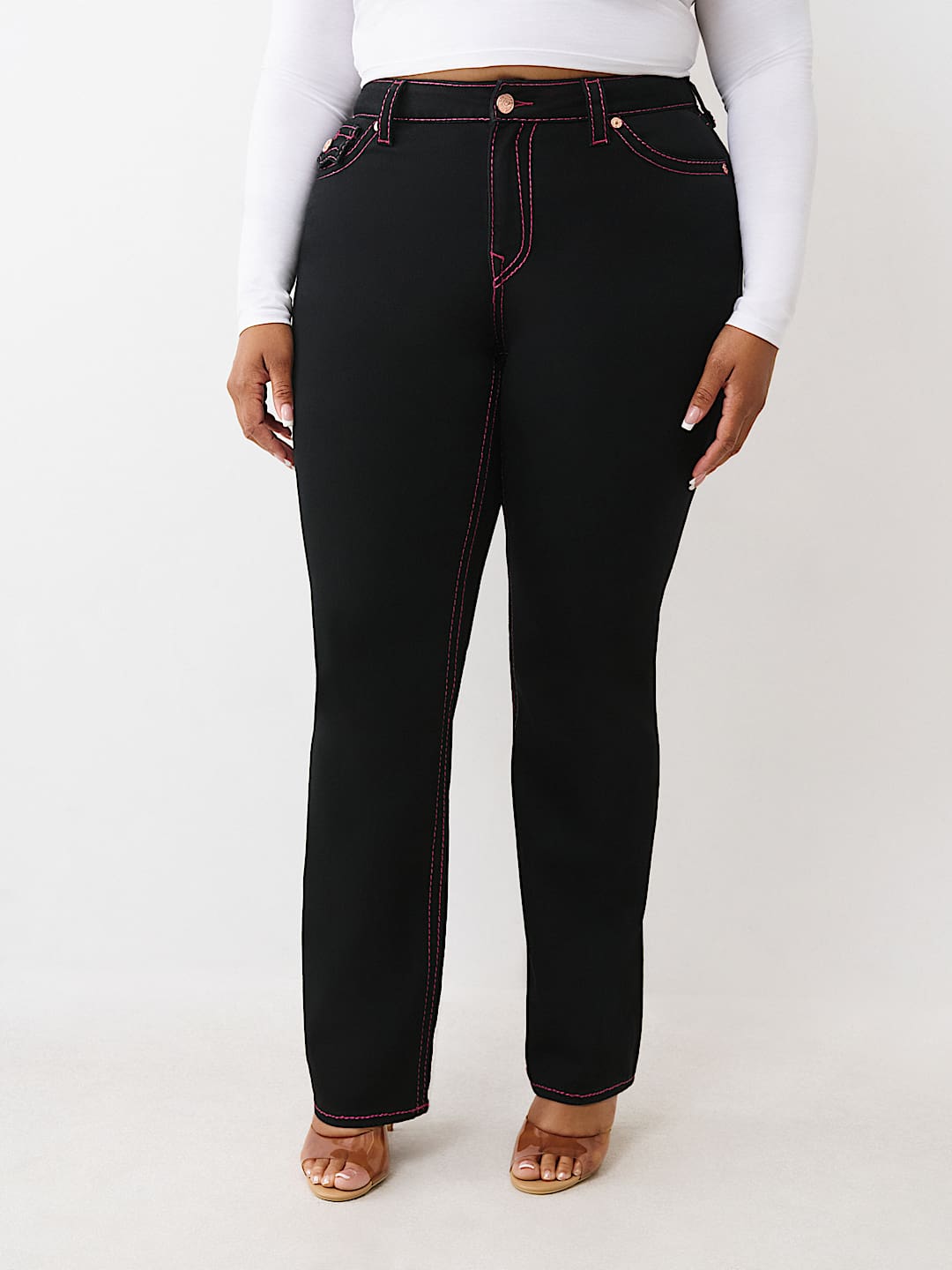 JEAN DROIT MI-TAILLE LUREX BILLIE BIG&nbsp;T TAILLE PLUS