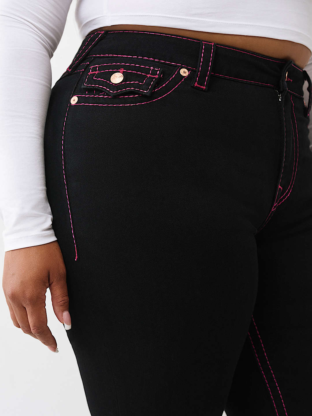 JEAN DROIT MI-TAILLE LUREX BILLIE BIG&nbsp;T TAILLE PLUS