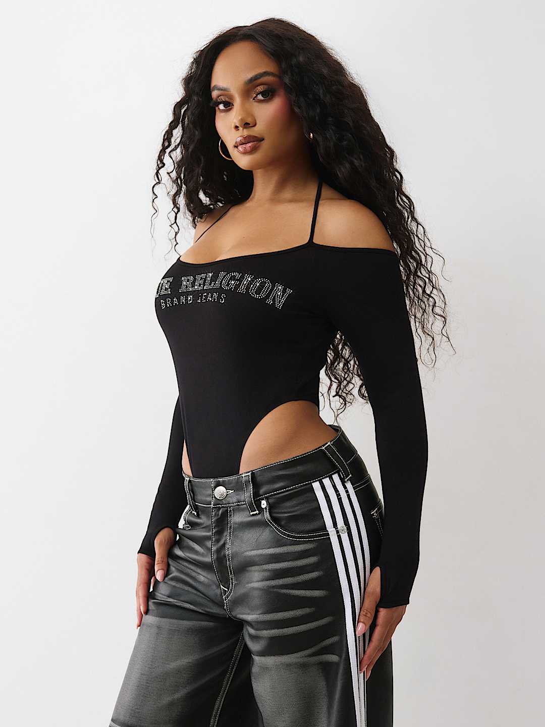 BODY CON ESPALDA DESCUBIERTA, MANGA LARGA Y CRISTALES, image 4