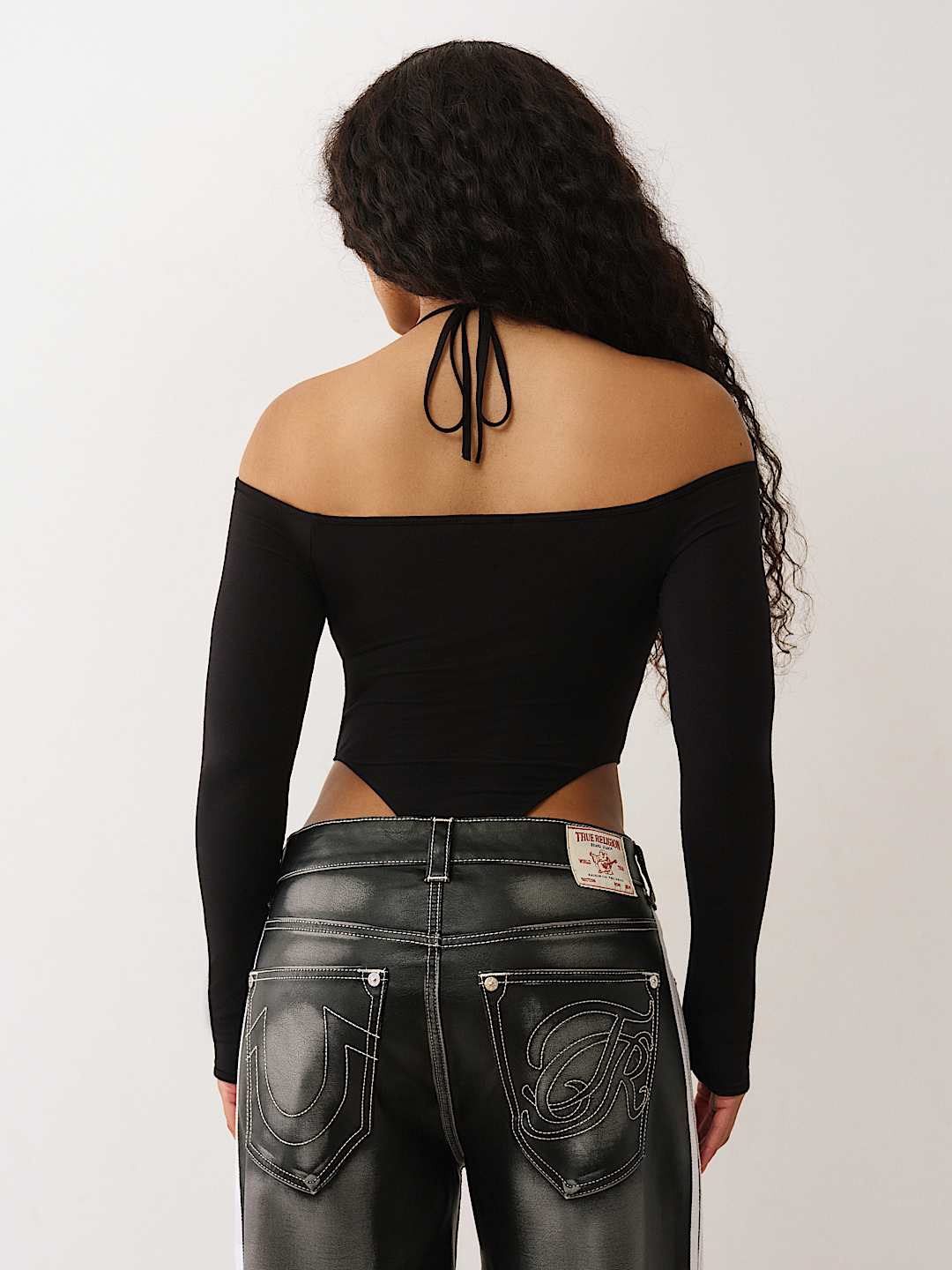 BODY CON ESPALDA DESCUBIERTA, MANGA LARGA Y CRISTALES, image 5