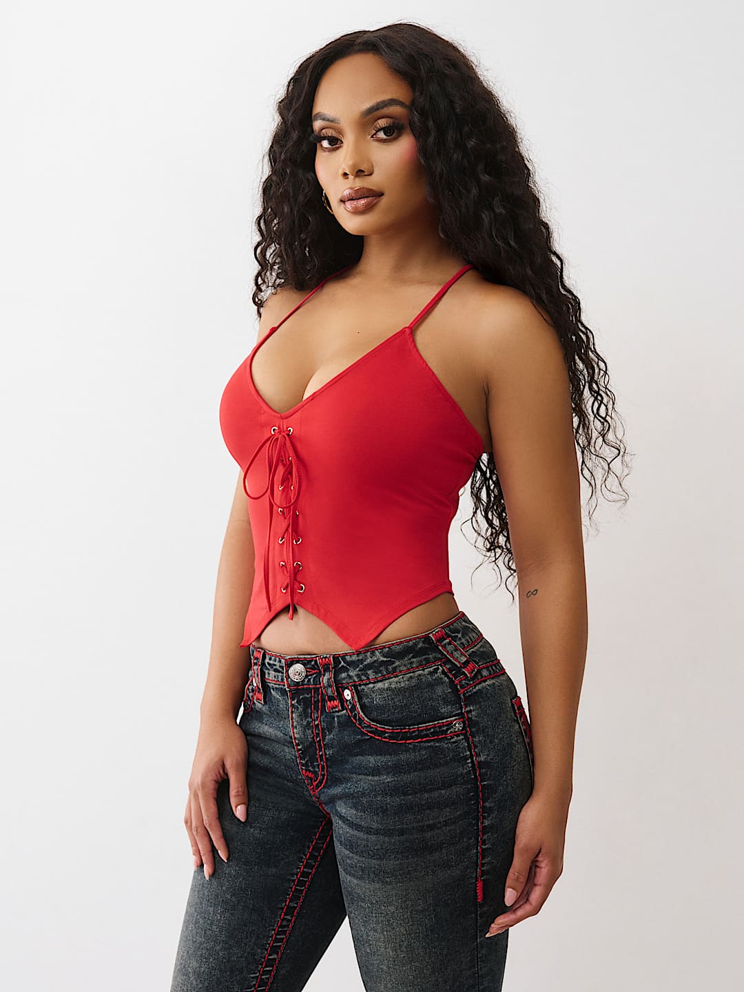 TRUE RELIGION TIE FRONT TOP, image 4