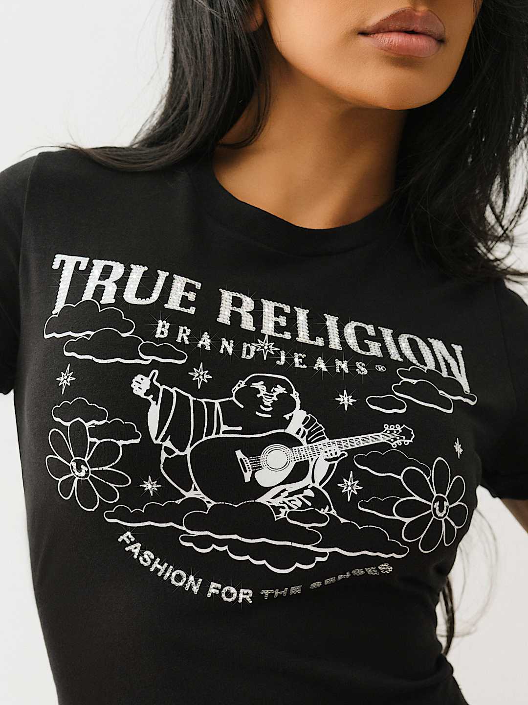 CRYSTAL GROOVY BUDDHA BABY TEE