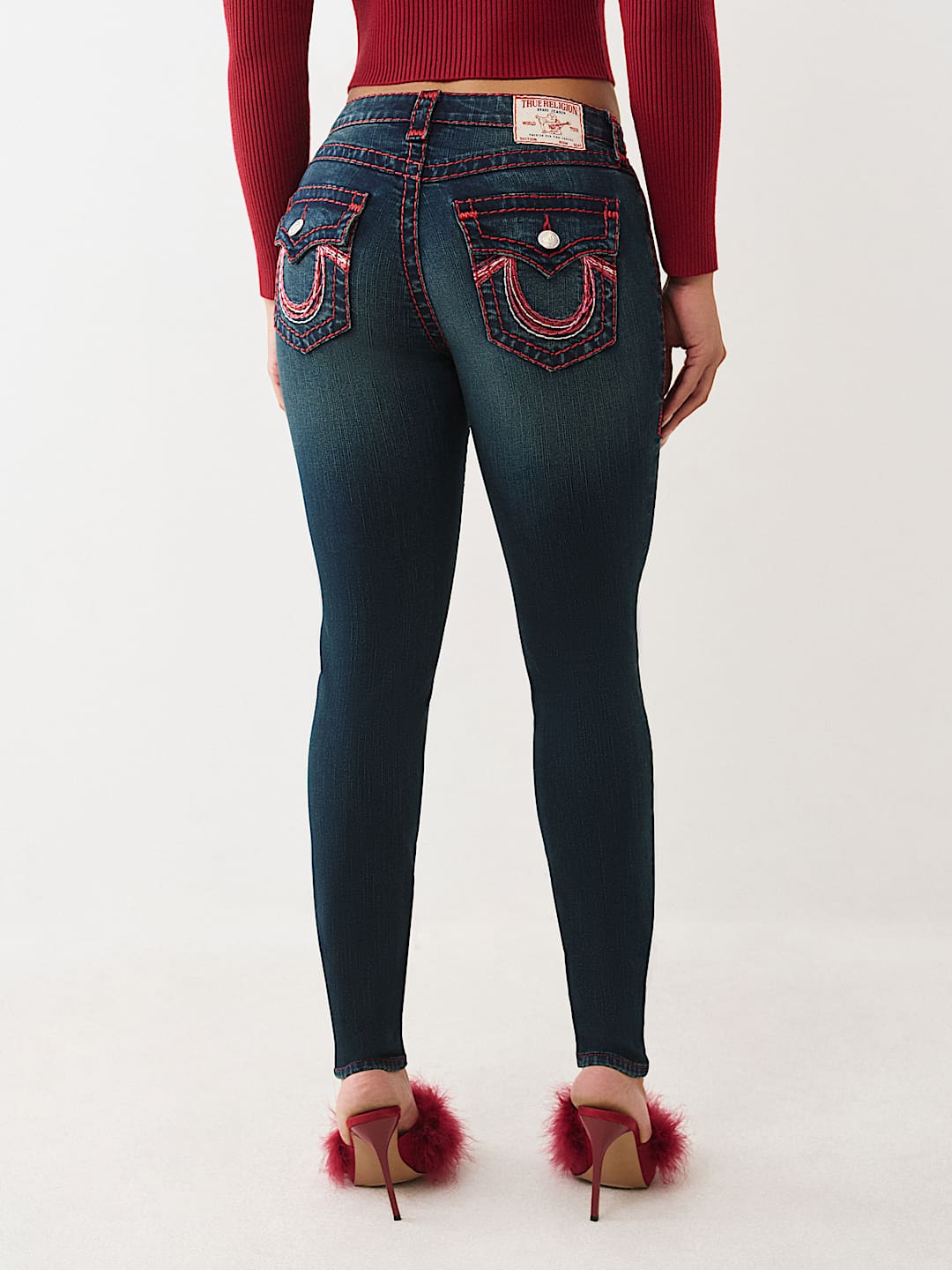 JENNIE MID RISE LUREX SUPER T CURVY SKINNY JEAN, image 5