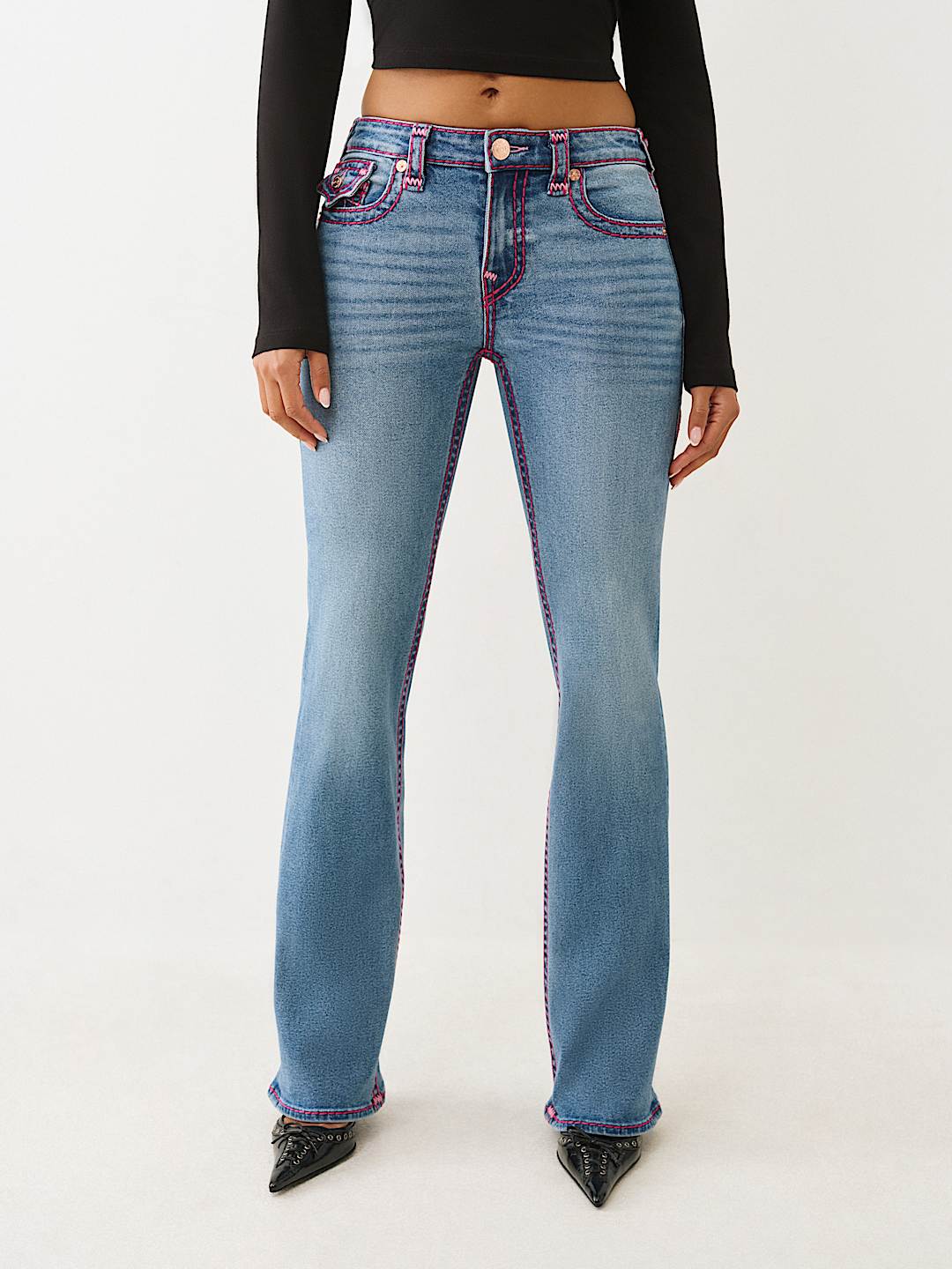 BECCA MID RISE SUPER T BOOTCUT JEAN - CRYSTAL FLASH | True Religion