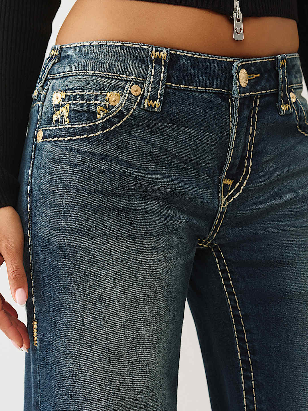 BOBBI LOW RISE LUREX SUPER T BAGGY JEAN, image 6