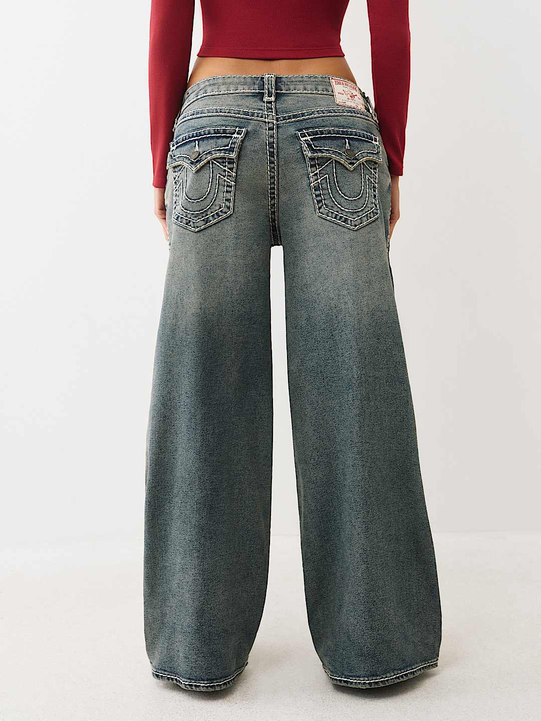 JESSIE MID RISE SUPER T FLAP SUPER BAGGY JEAN , image 5