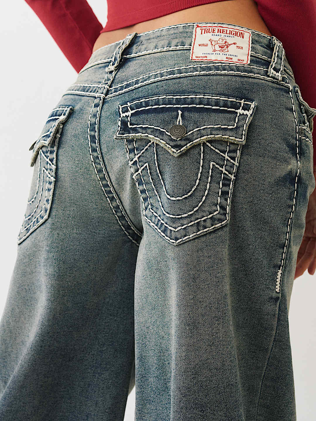 JESSIE MID RISE SUPER T FLAP SUPER BAGGY JEAN , image 1