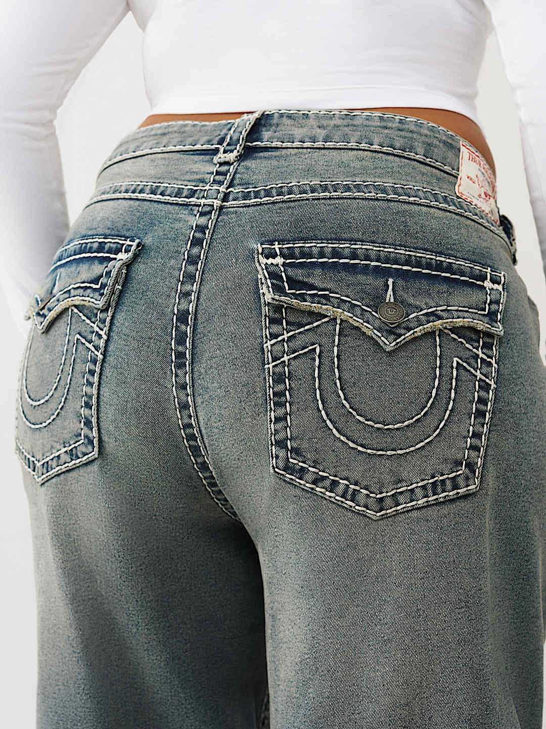 PLUS JESSIE MID RISE SUPER T SUPER BAGGY JEAN, image 1