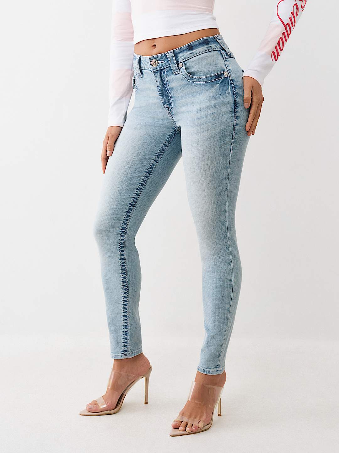 JENNIE MID RISE BIG T FLAP CURVY SKINNY JEAN, image 3