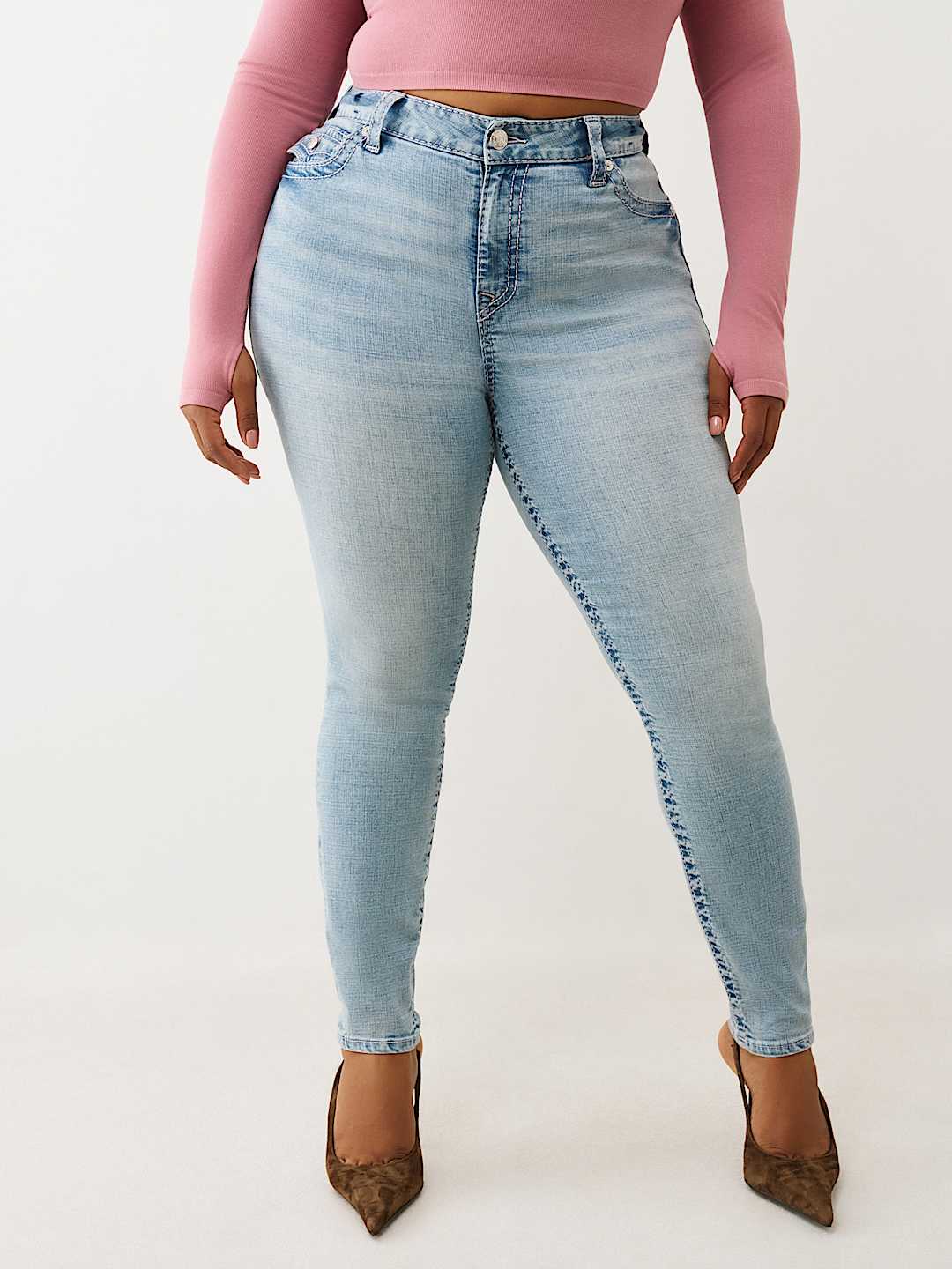 PLUS JENNIE MID RISE BIG T CURVY SKINNY JEAN, image 2