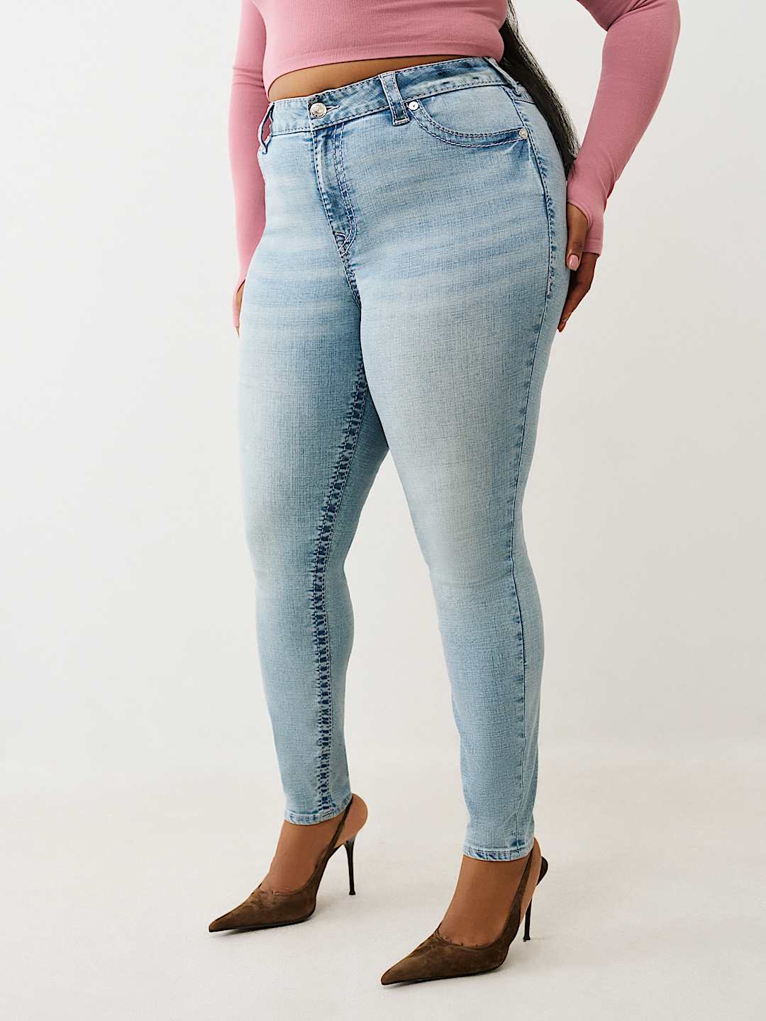 PLUS JENNIE MID RISE BIG T CURVY SKINNY JEAN, image 4