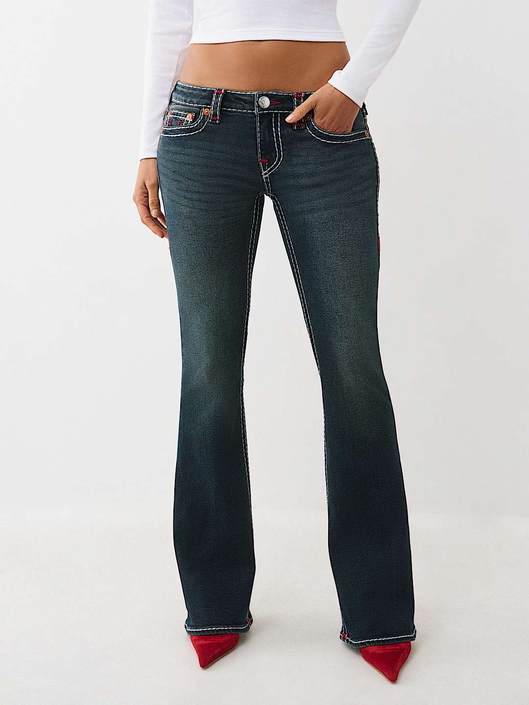 BECCA LOW RISE SUPER T BOOTCUT JEAN, image 2