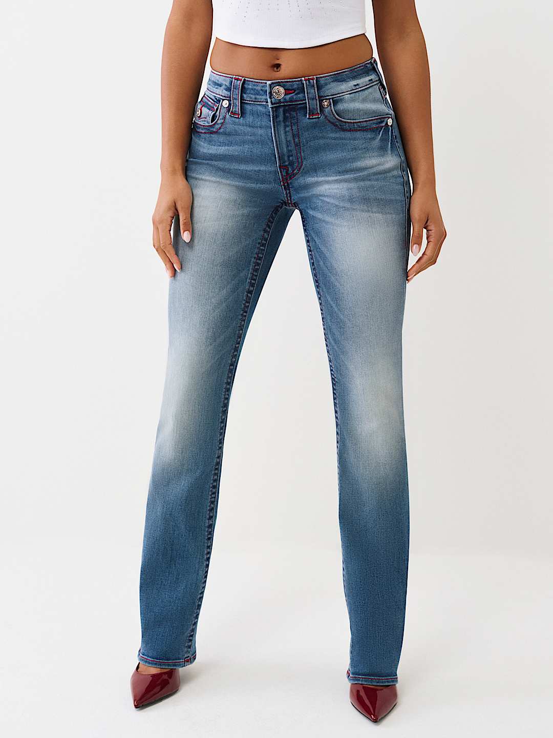 BILLIE MID RISE FLAP STRAIGHT JEAN, image 2
