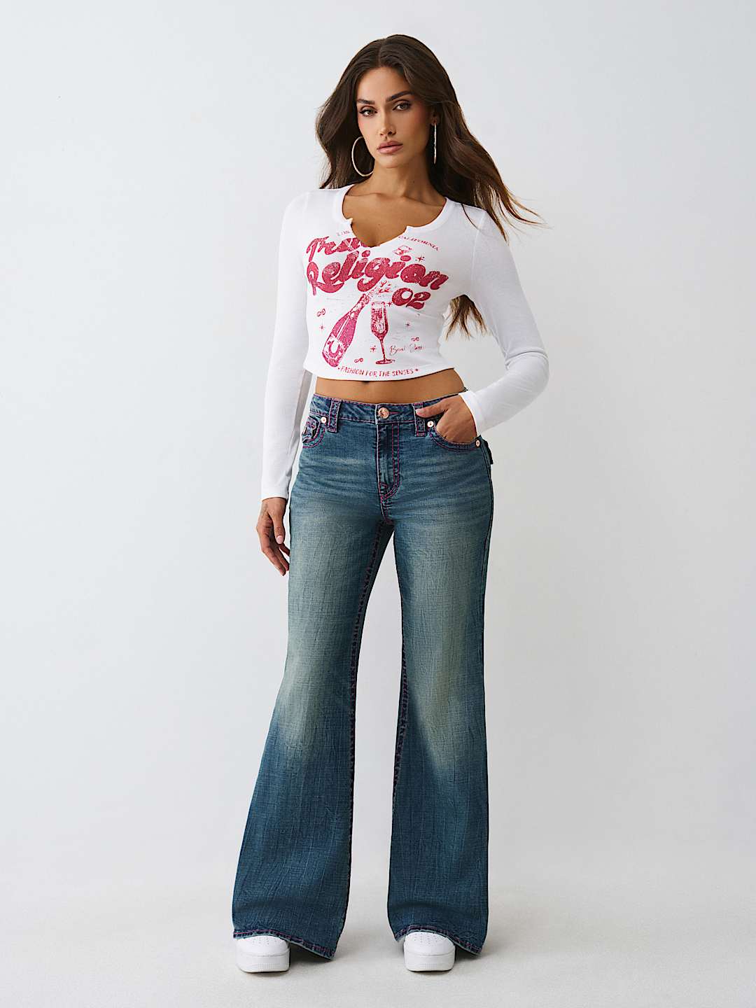 KATRINA HIGH RISE BIG T FLARE JEAN, image 3