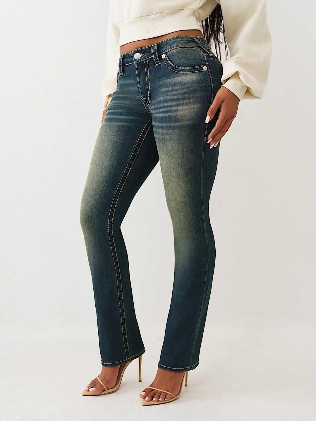 BILLIE MID RISE BIG T STRAIGHT JEAN, image 4