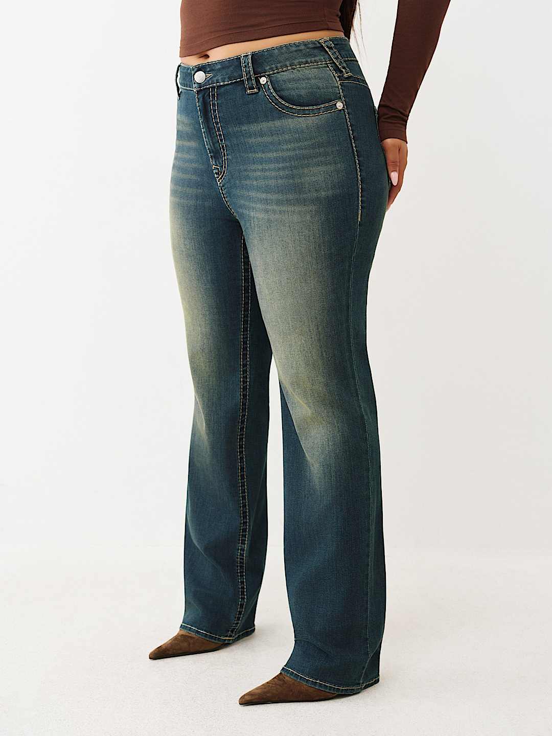 PLUS BILLIE MID RISE BIG T STRAIGHT JEAN, image 4