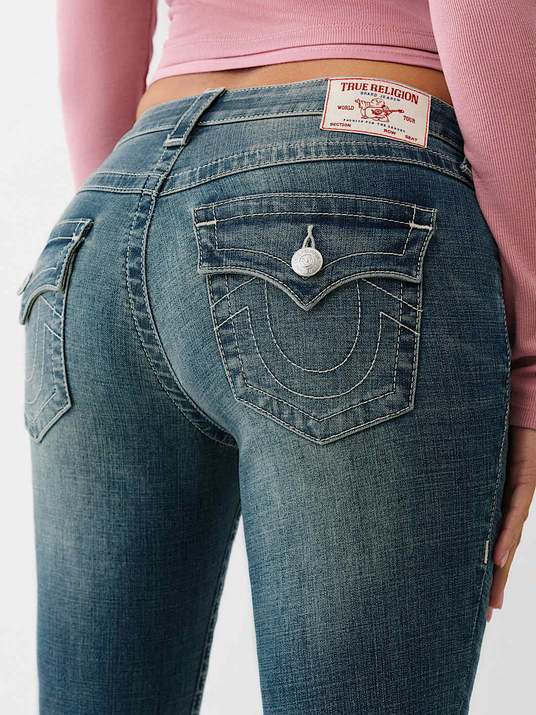 BECCA MID RISE SIDE SLIT HEM BOOTCUT JEAN, image 5