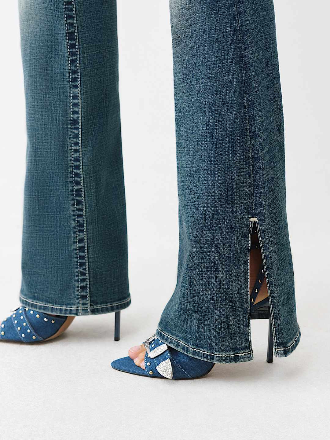 BECCA MID RISE SIDE SLIT HEM BOOTCUT JEAN, image 6