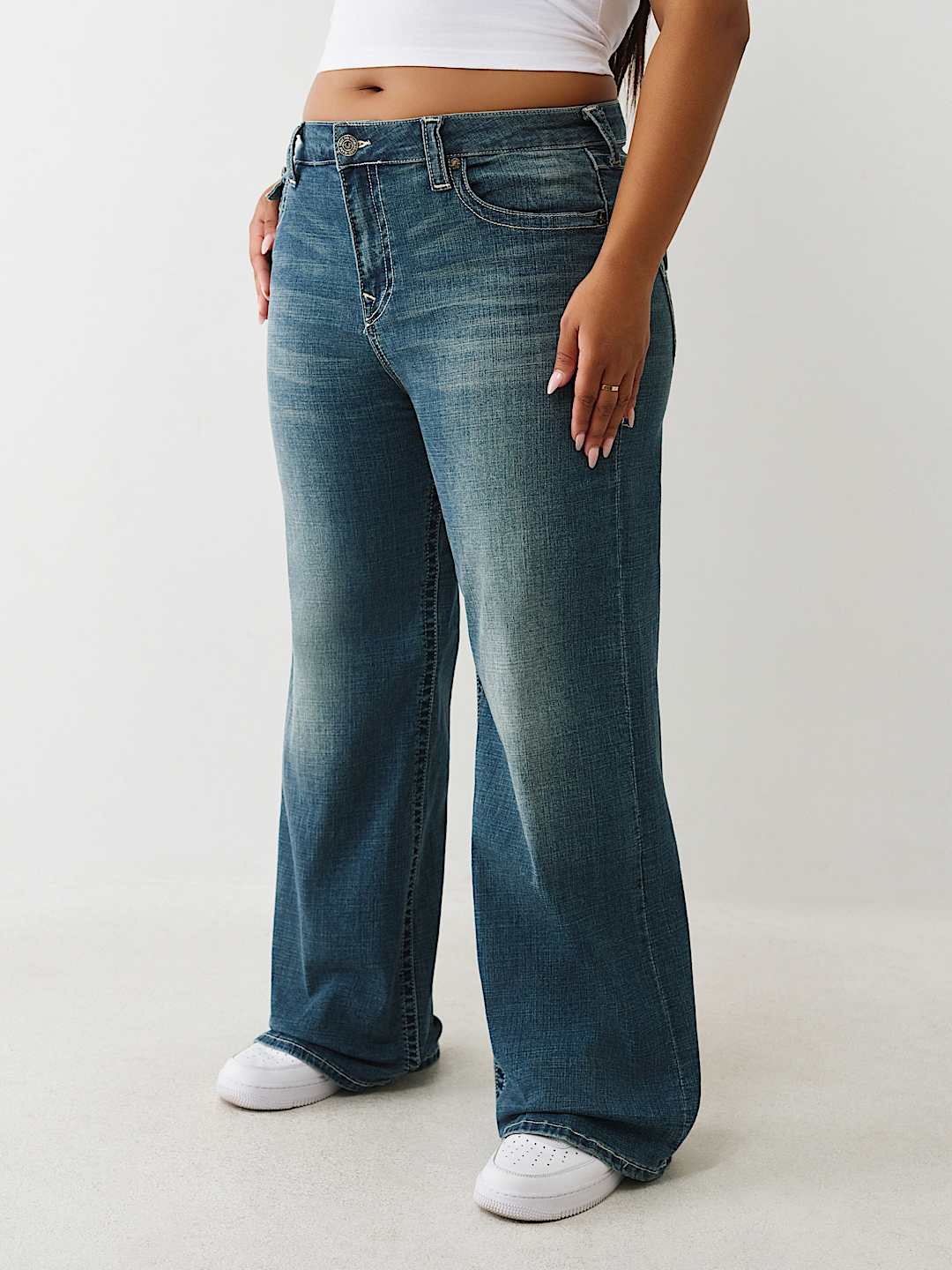 PLUS BOBBI MID RISE BAGGY JEAN, image 3