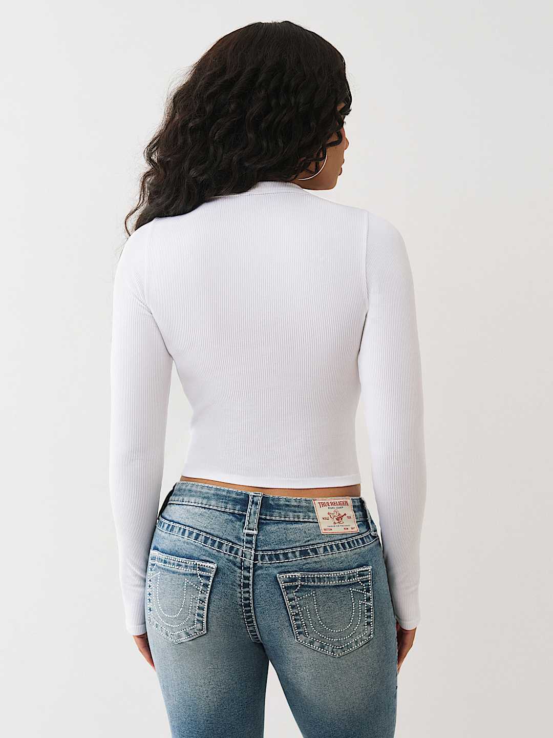 SEAMLESS V-NOTCH LONG SLEEVE TOP, image 5