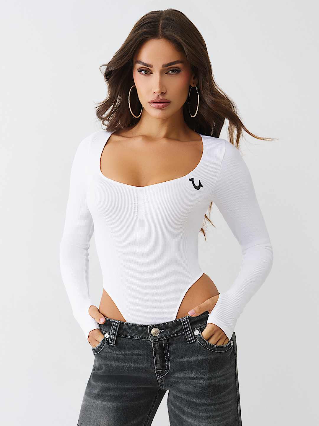 SEAMLESS LONG SLEEVE BODYSUIT, image 1