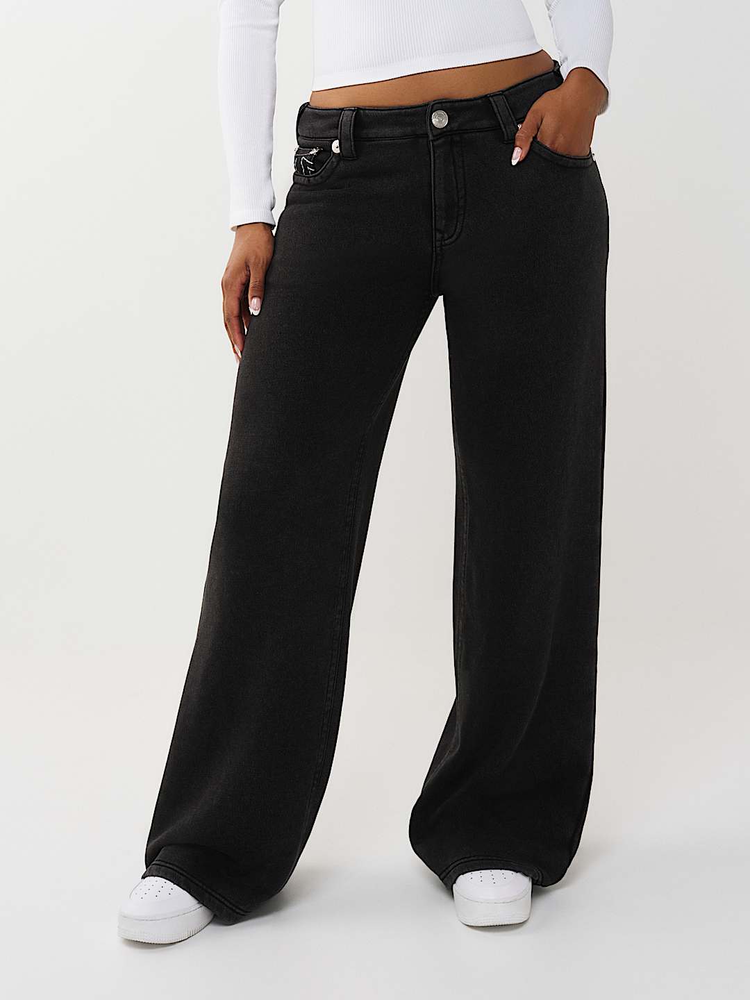 BOBBI WASHED FLEECE BAGGY PANT, image 3