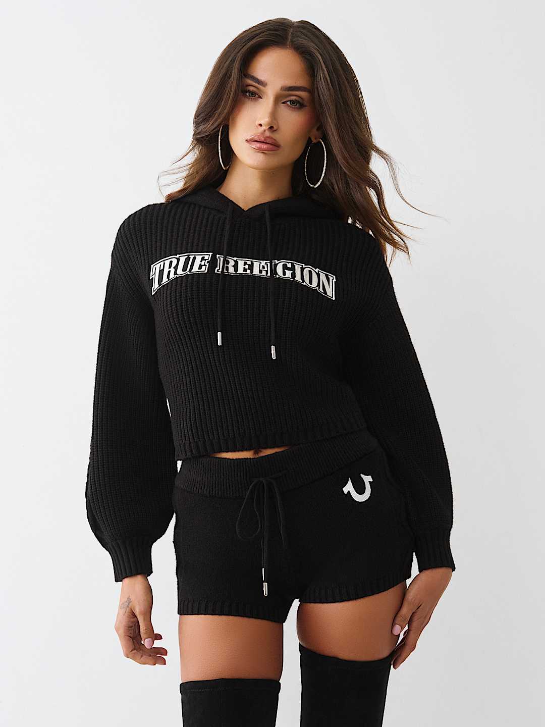 EMBROIDERED PULLOVER SWEATER HOODIE, image 2