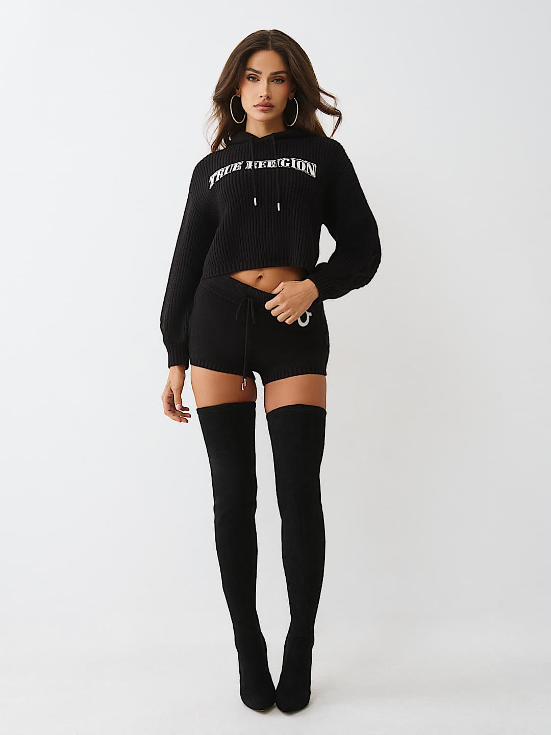 EMBROIDERED PULLOVER SWEATER HOODIE, image 3