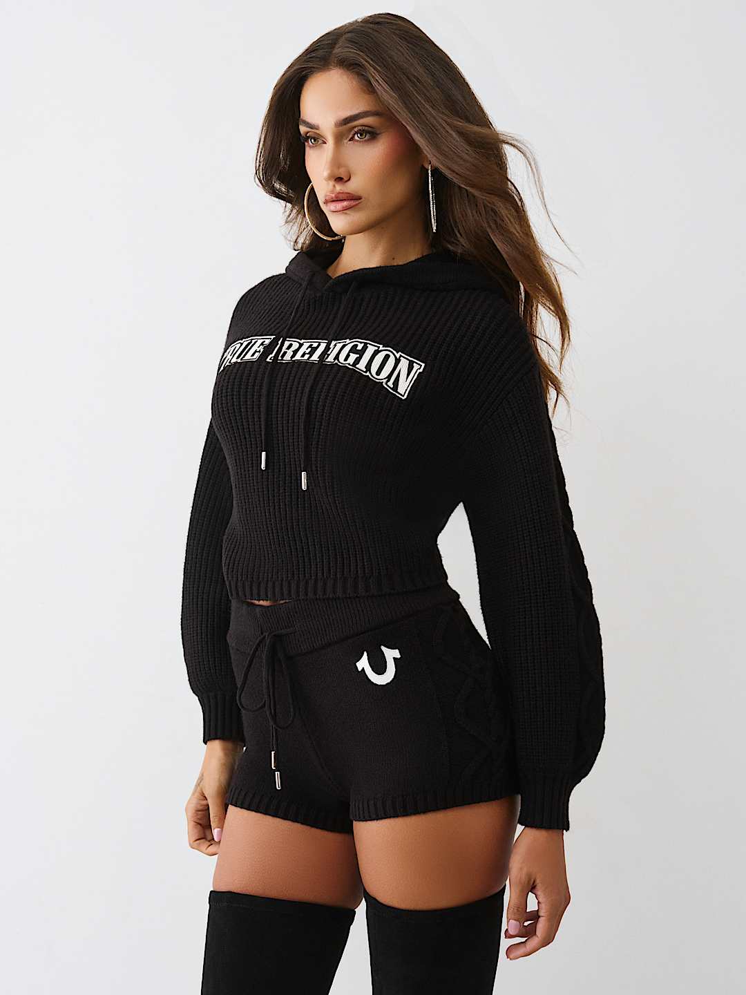 EMBROIDERED PULLOVER SWEATER HOODIE, image 4