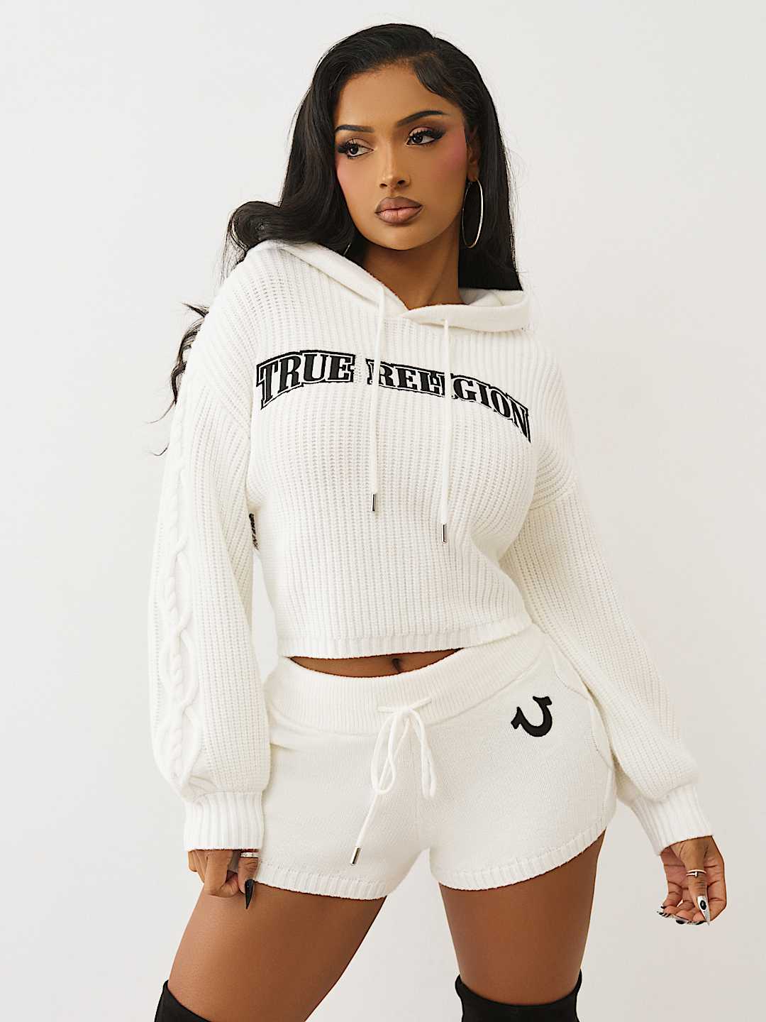 EMBROIDERED PULLOVER SWEATER HOODIE, image 2
