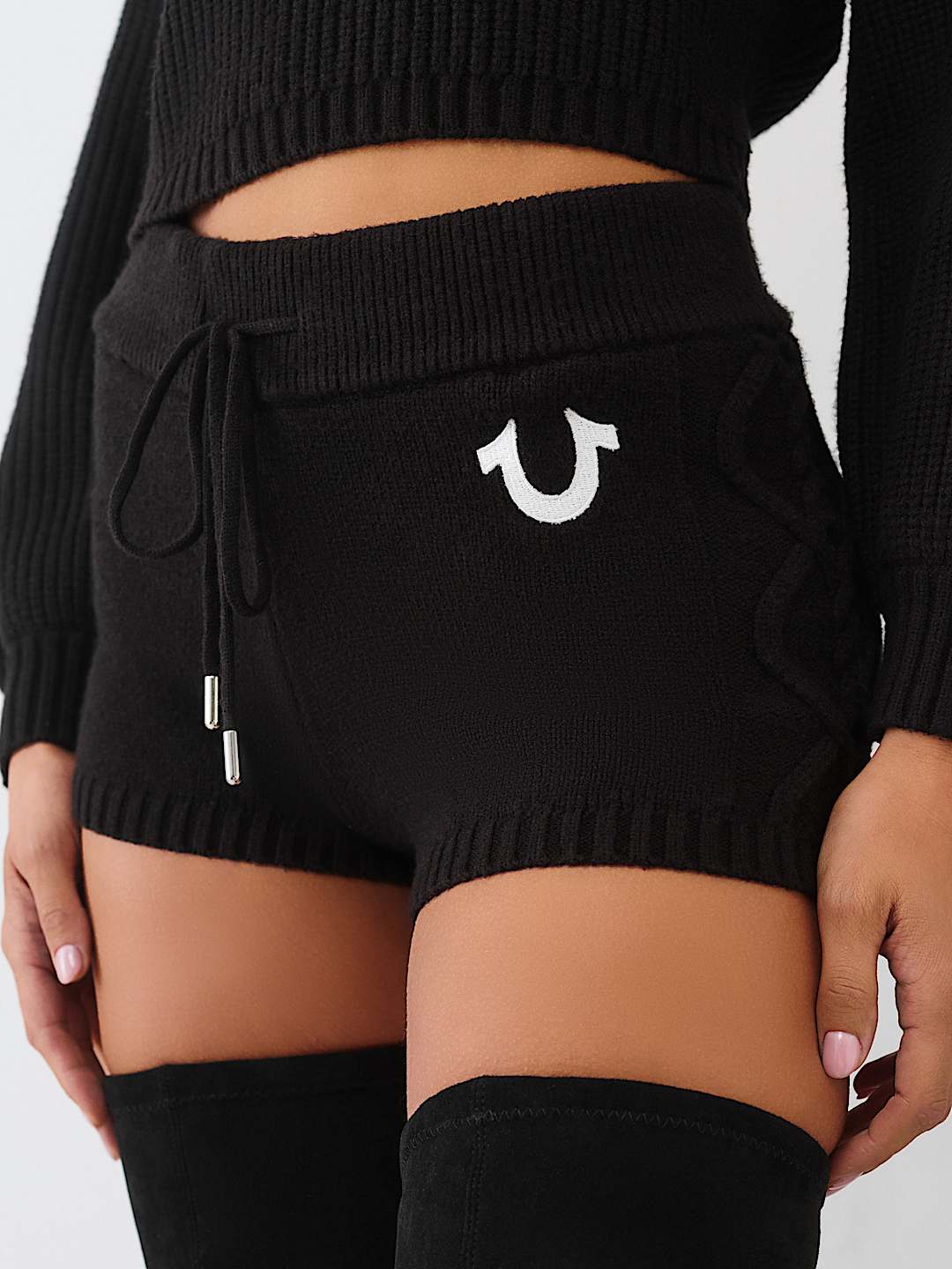 EMBROIDERED SWEATER SHORT, image 1