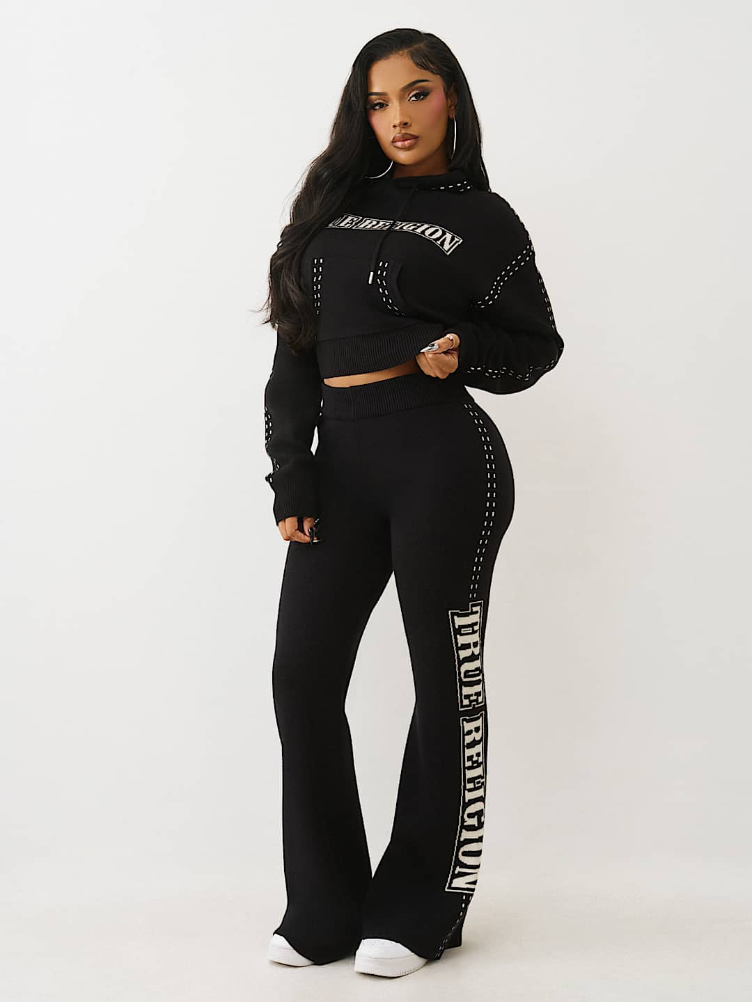 LOGO PULLOVER SWEATER HOODIE, image 3