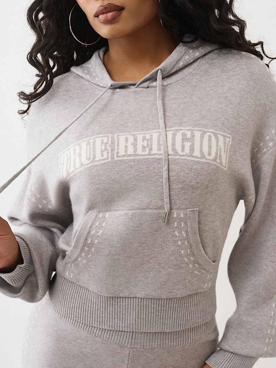 LOGO PULLOVER SWEATER HOODIE, image 1