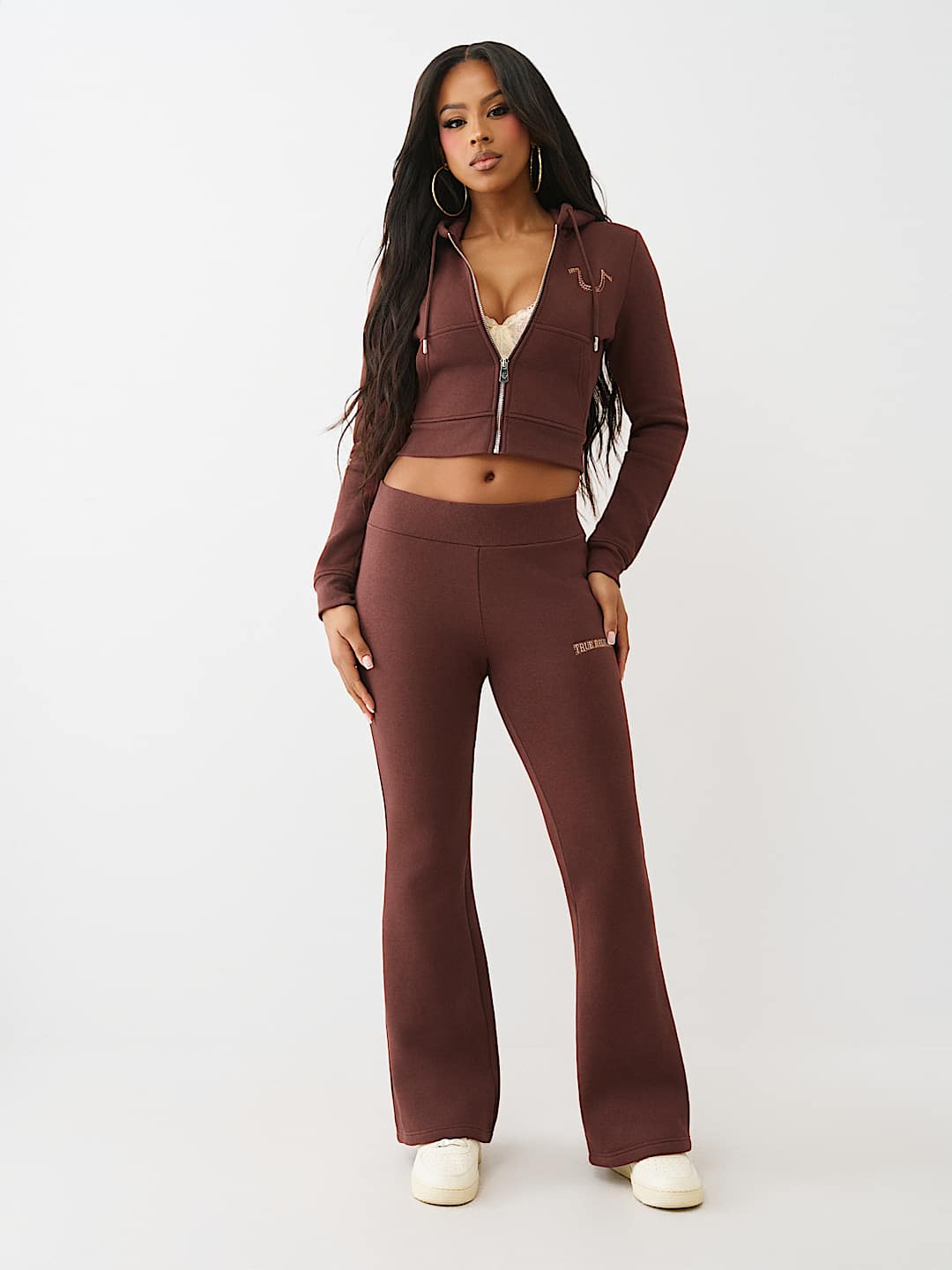 RAINBOW STITCH HORSESHOE SHRUNKEN ZIP HOODIE, image 3