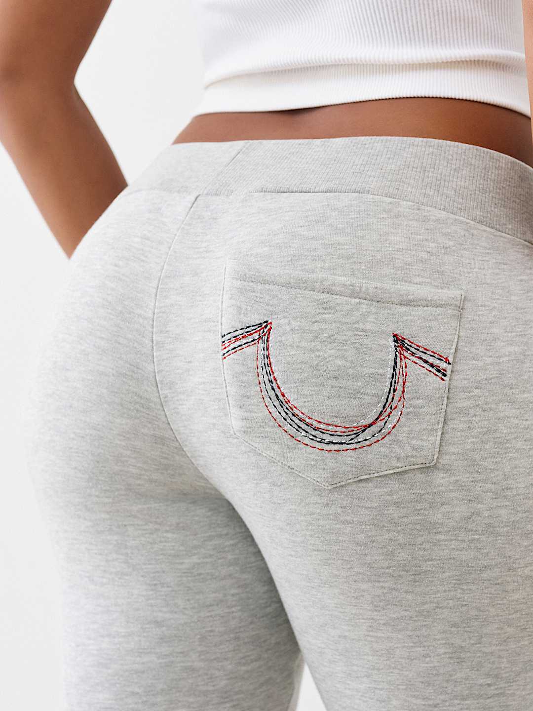 RAINBOW STITCH HORSESHOE BOOTCUT SWEATPANT, image 1