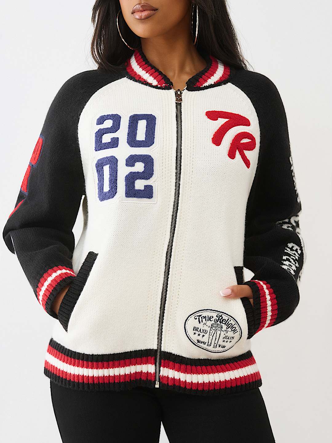 LOGO RAGLAN ZIP CARDIGAN, image 6