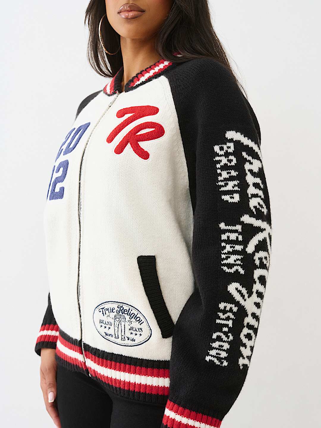 LOGO RAGLAN ZIP CARDIGAN, image 7