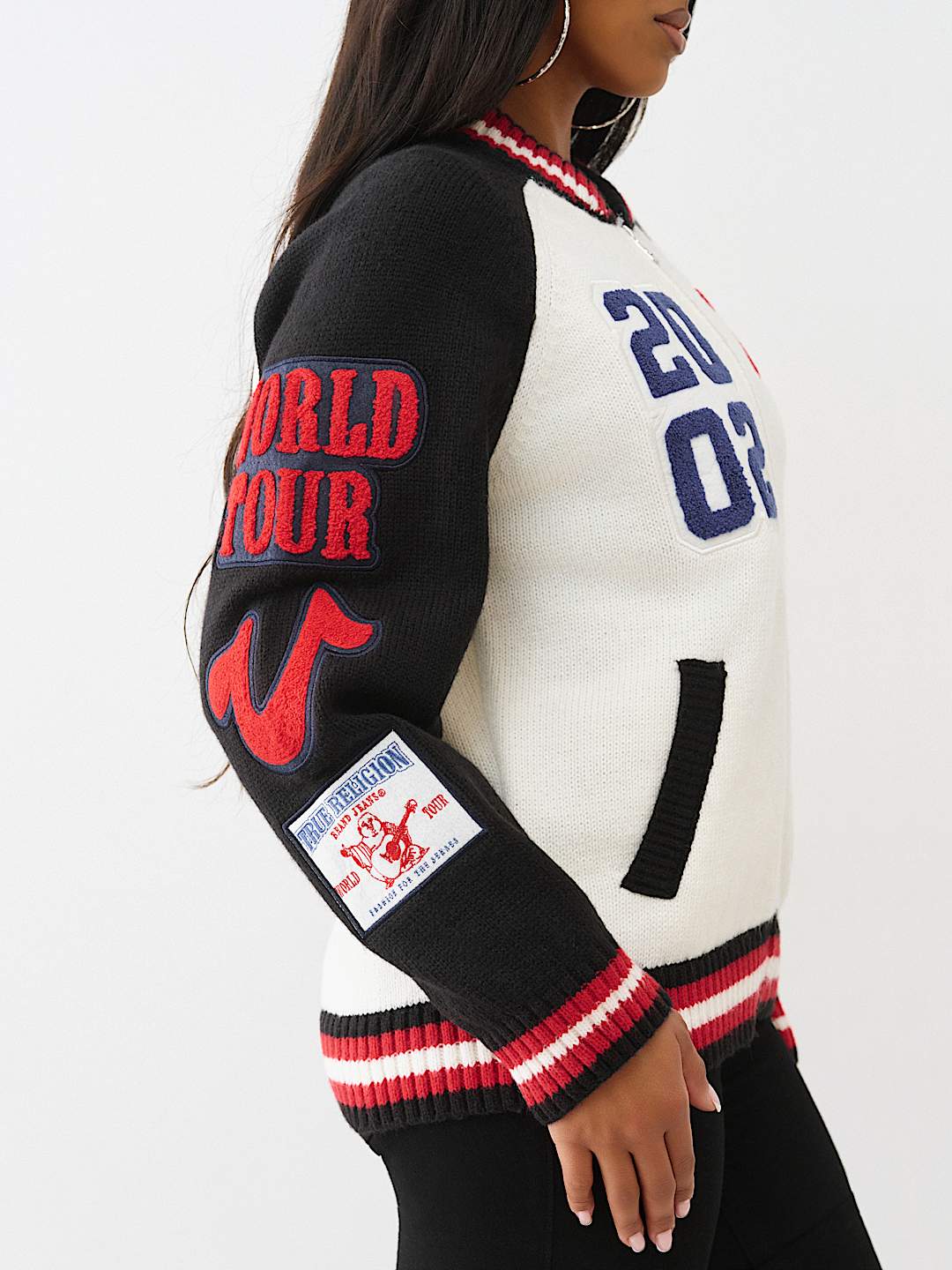 LOGO RAGLAN ZIP CARDIGAN, image 8