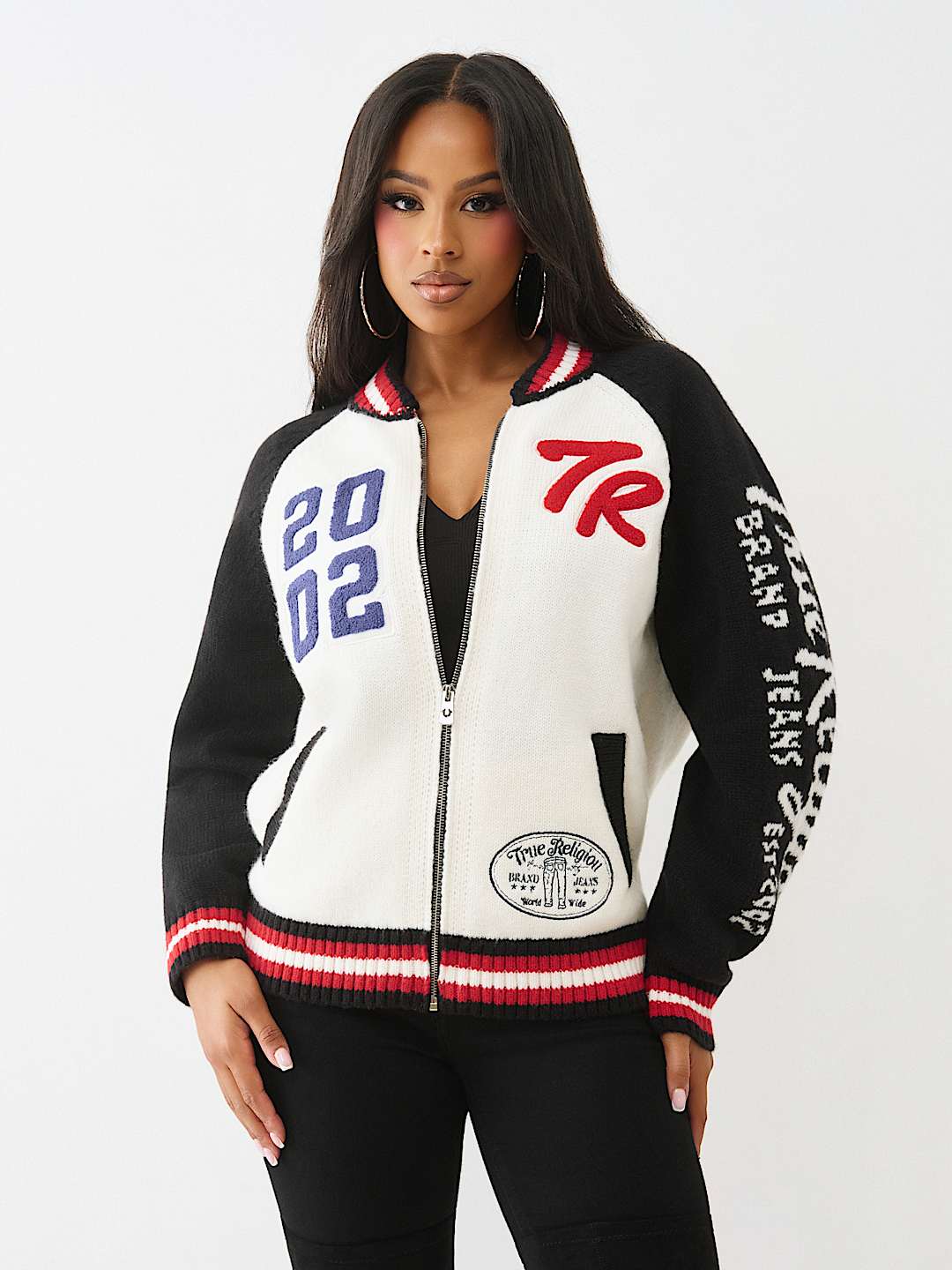 LOGO RAGLAN ZIP CARDIGAN, image 1