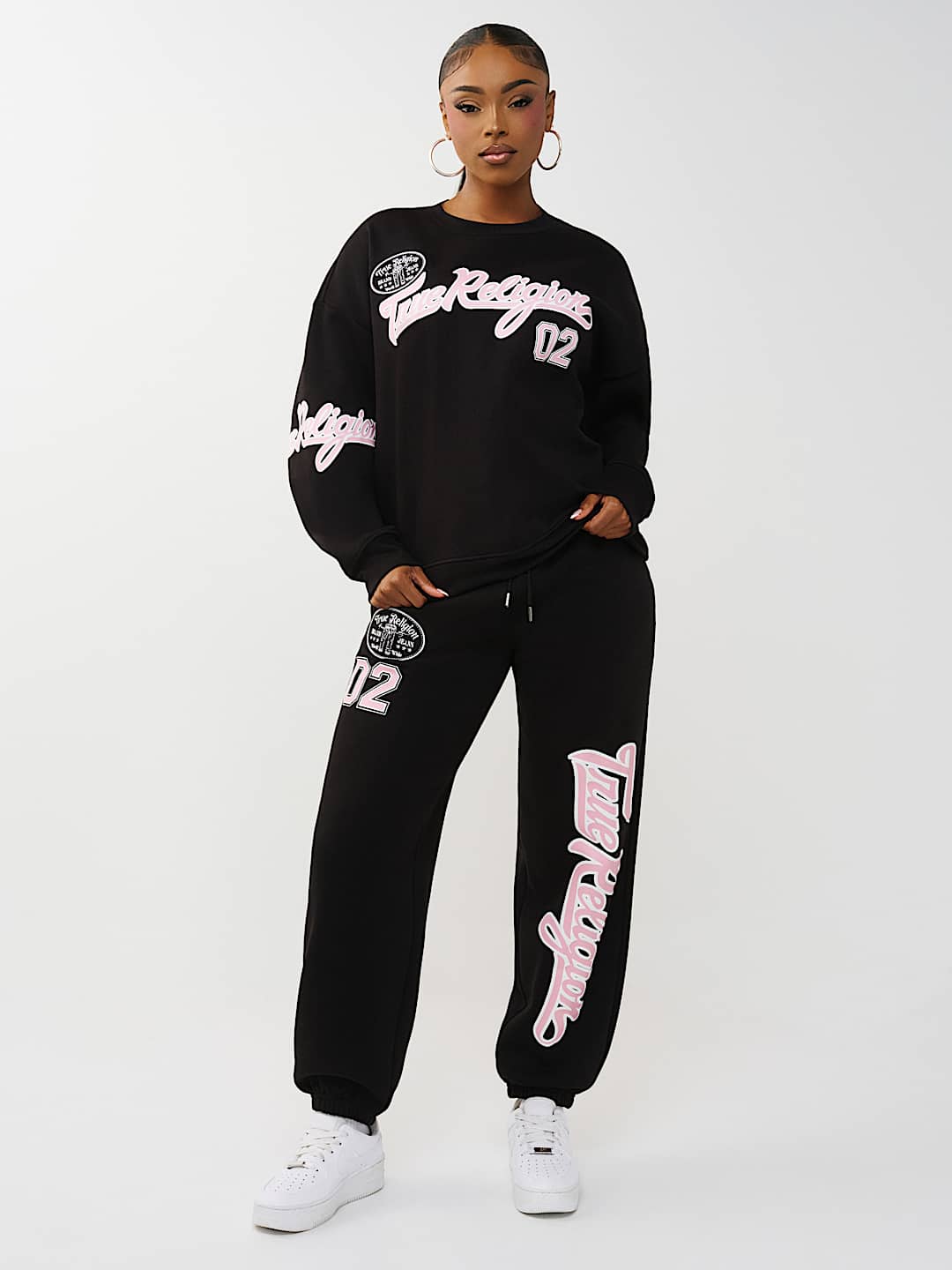 EMBROIDERED BOYFRIEND PULLOVER SWEATSHIRT, image 3