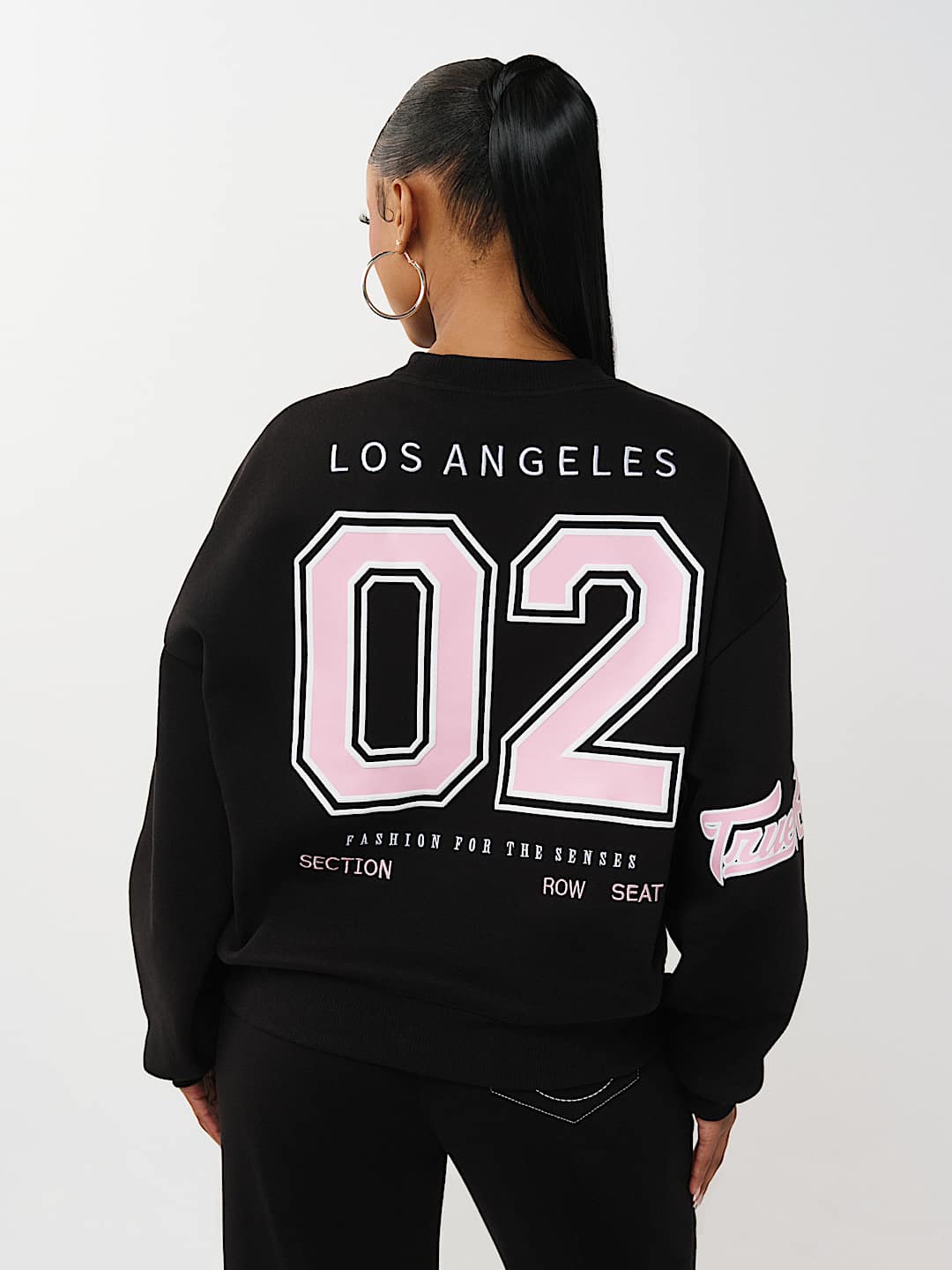 EMBROIDERED BOYFRIEND PULLOVER SWEATSHIRT, image 6