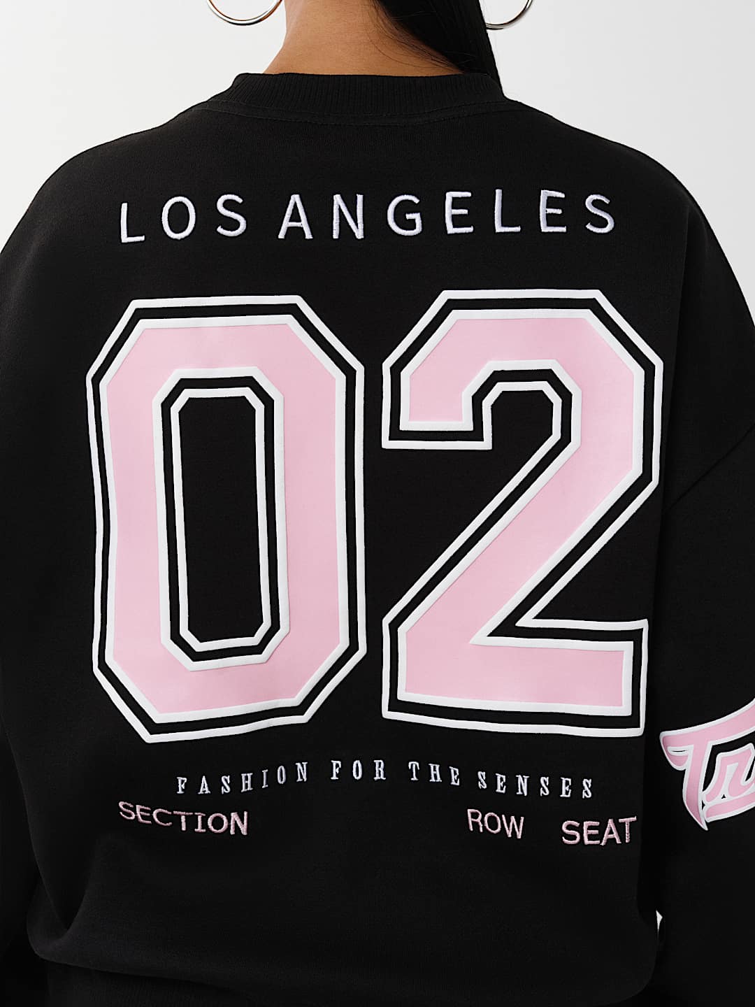 EMBROIDERED BOYFRIEND PULLOVER SWEATSHIRT, image 1