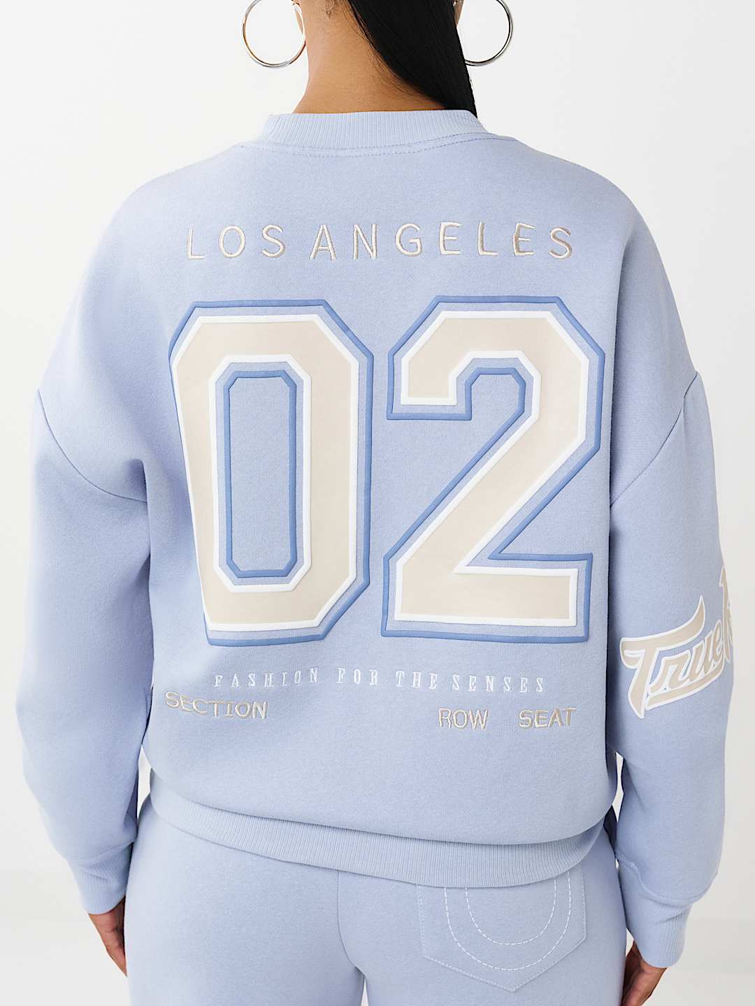 EMBROIDERED BOYFRIEND PULLOVER SWEATSHIRT, image 1