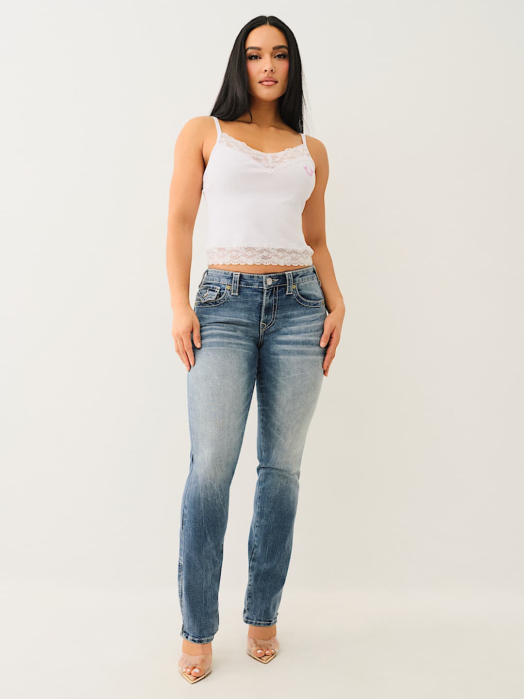 BILLIE MID RISE BIG T SPLIT HEM STRAIGHT JEAN