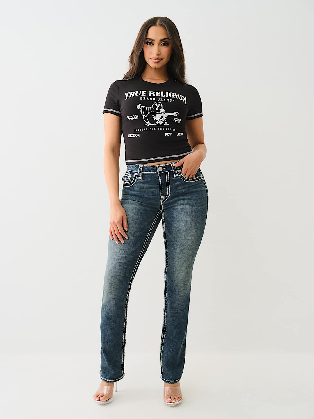 CONTRAST BUDDHA LOGO BABY TEE, image 3