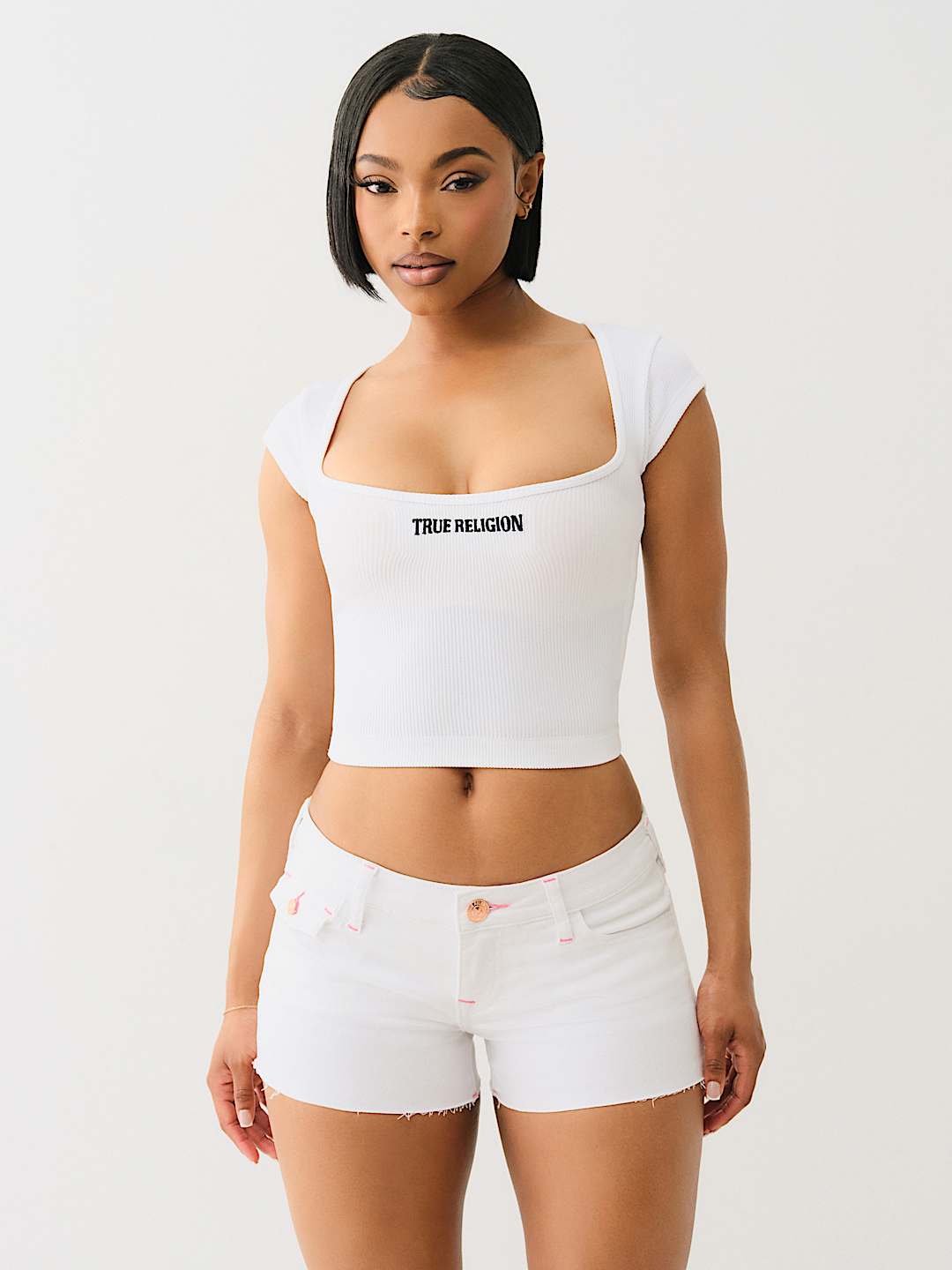 SEAMLESS SQUARE NECK CROP TOP