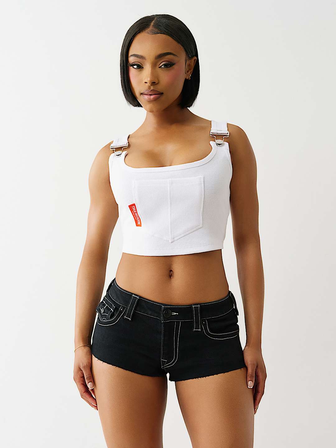OVERALL RIBBED TANK TOP