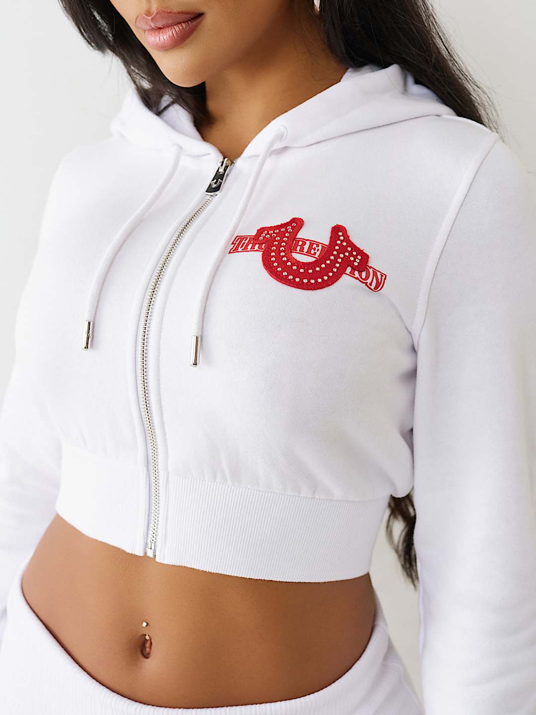 CRYSTAL SHRUNKEN HOODIE
