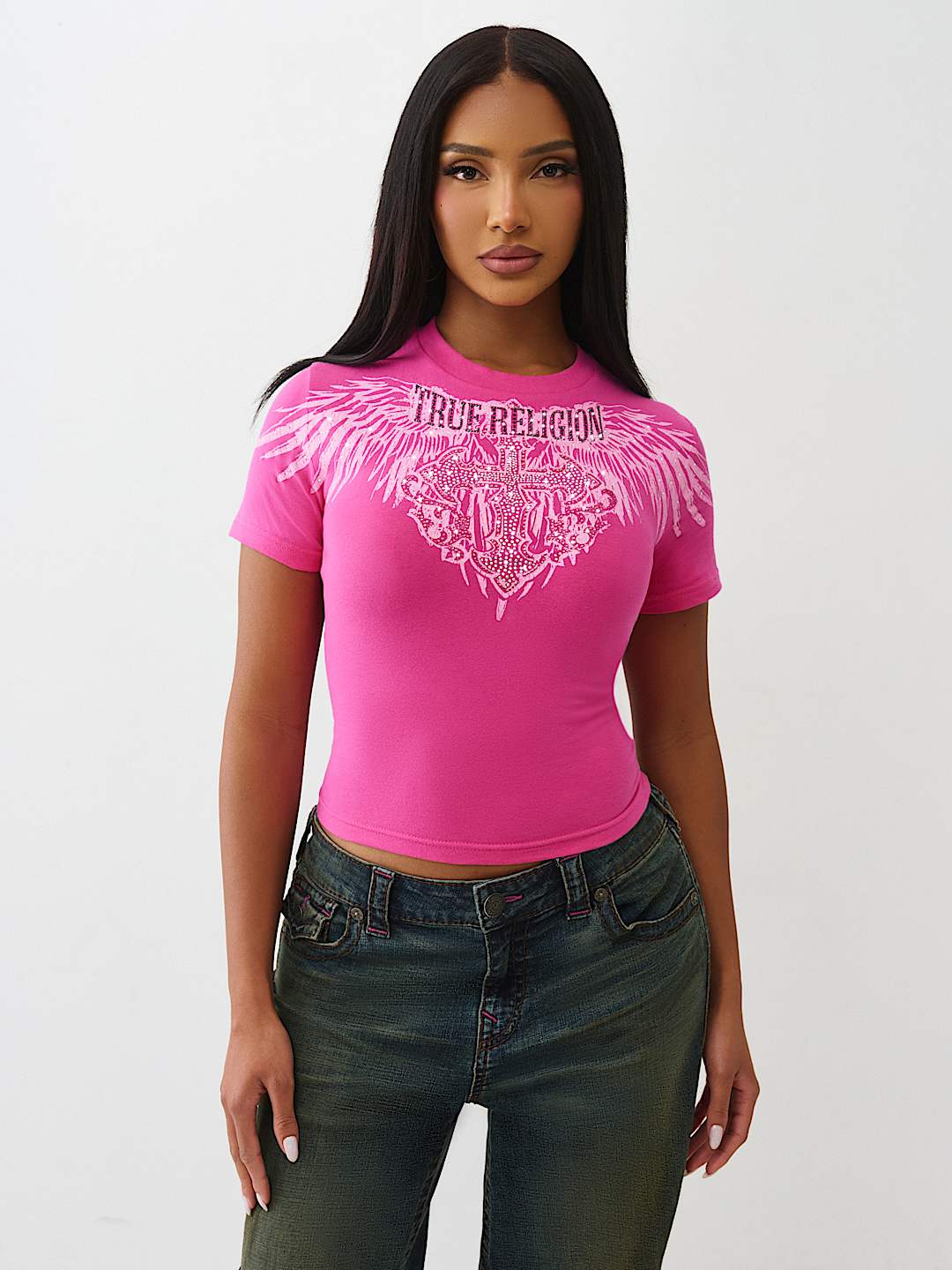 CAMISETA PEQUE&Ntilde;A DE MANGA CORTA CON ALA DE CRISTAL, image 2