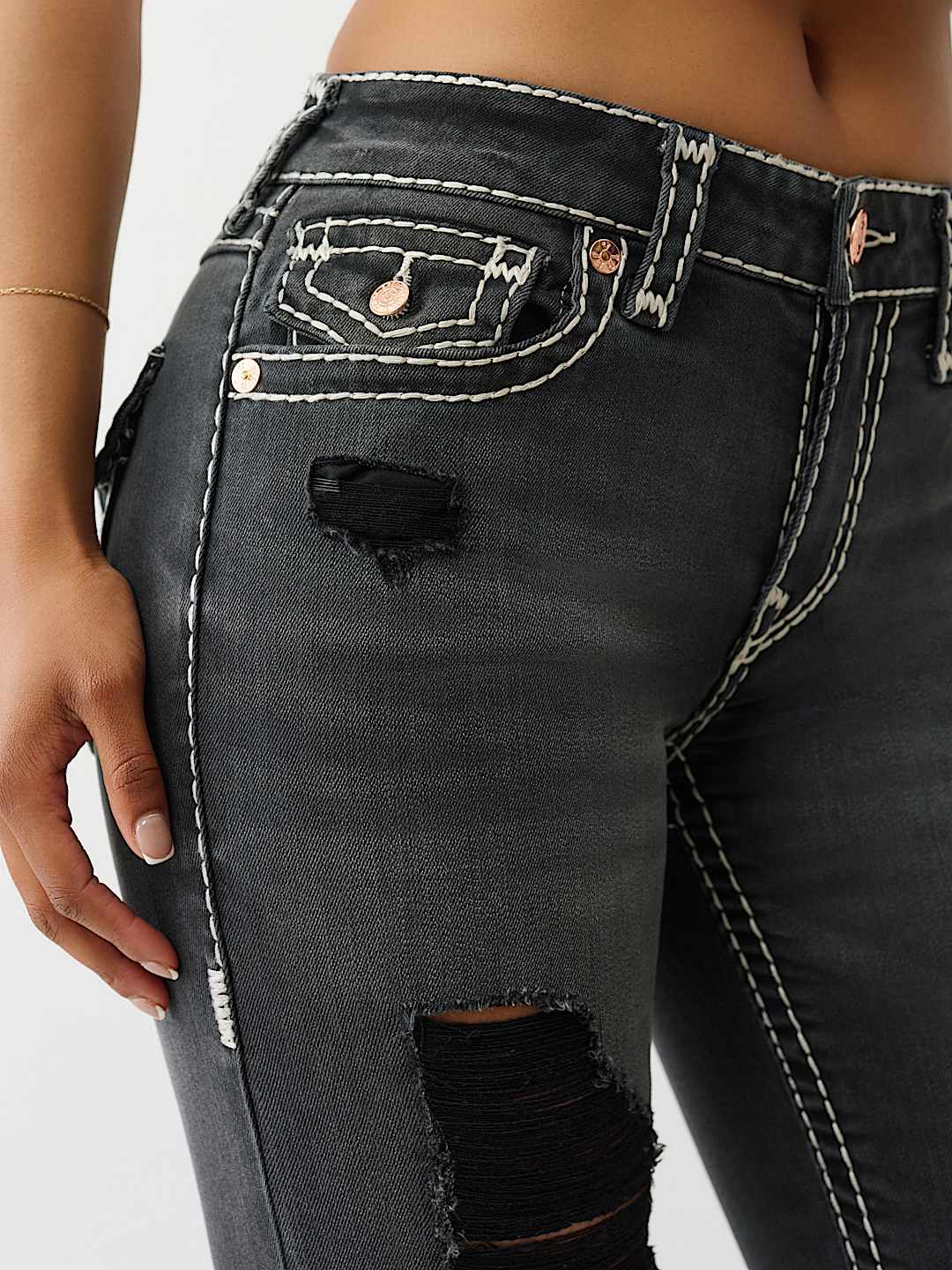 RILEY DISTRESSED SUPER T BERMUDA SHORT